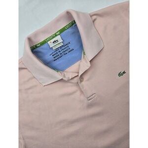 Lacoste Polo Shirt Mens XL Pink Short Sleeve Designer Classic Fit Made in France